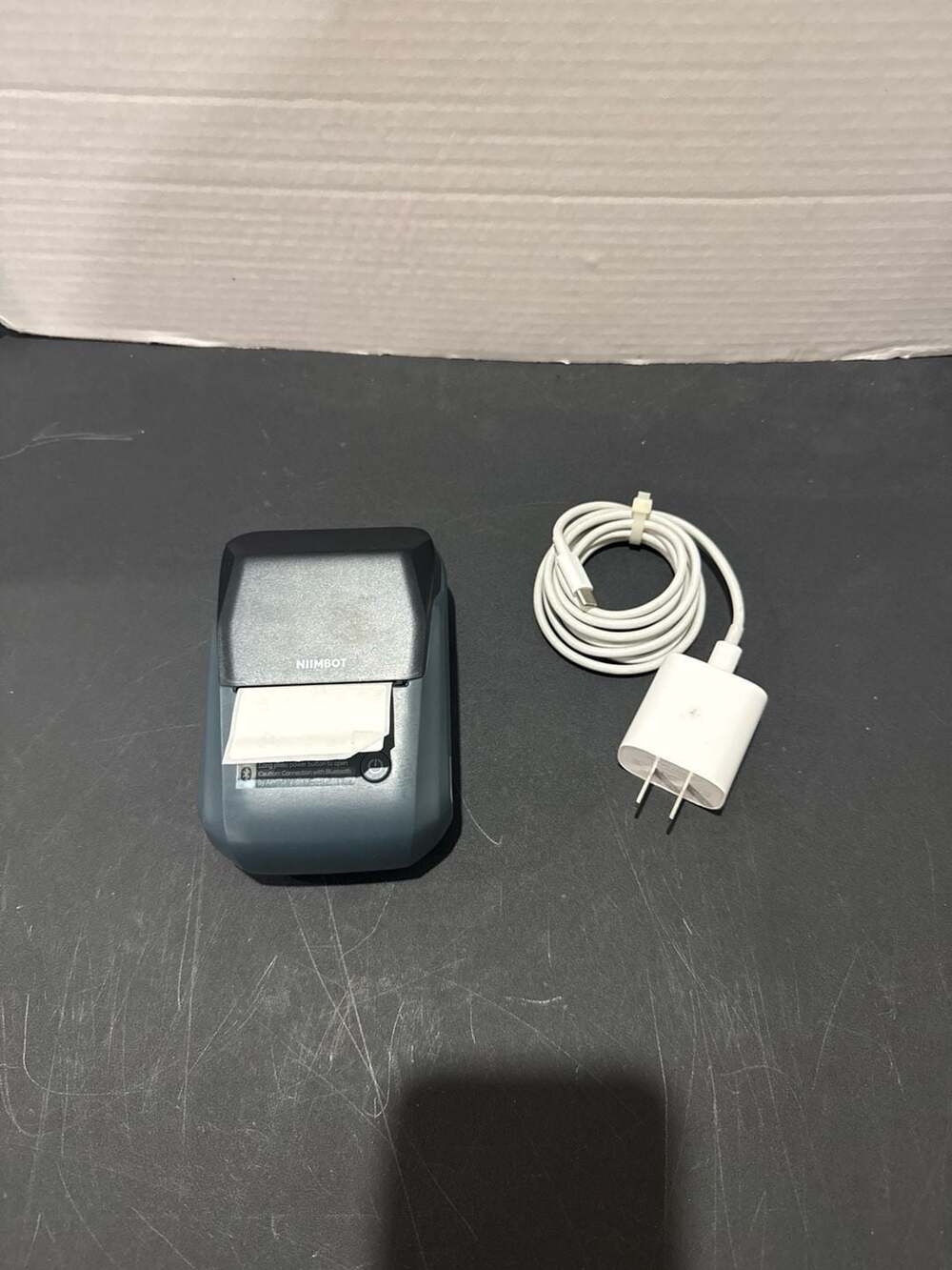 NIIMBOT B1 Portable Bluetooth Label Maker Printer with Charging Cable and Adapte